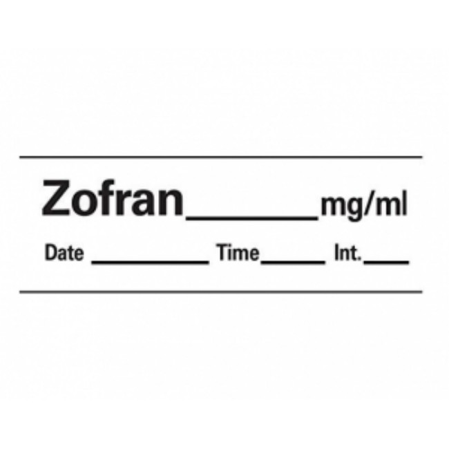 Label  Anesthesia  Zofran  Wht  500 Rl