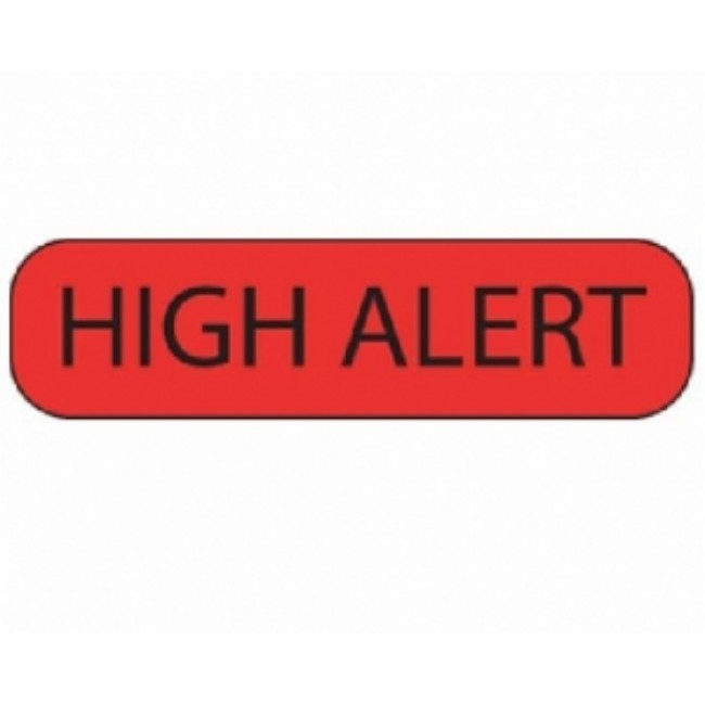 Label  High  Alert  Red  1 7 16X3 8  666 Rl
