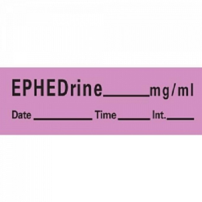 Label Drug  Ephedrine  Violet  500 Rl