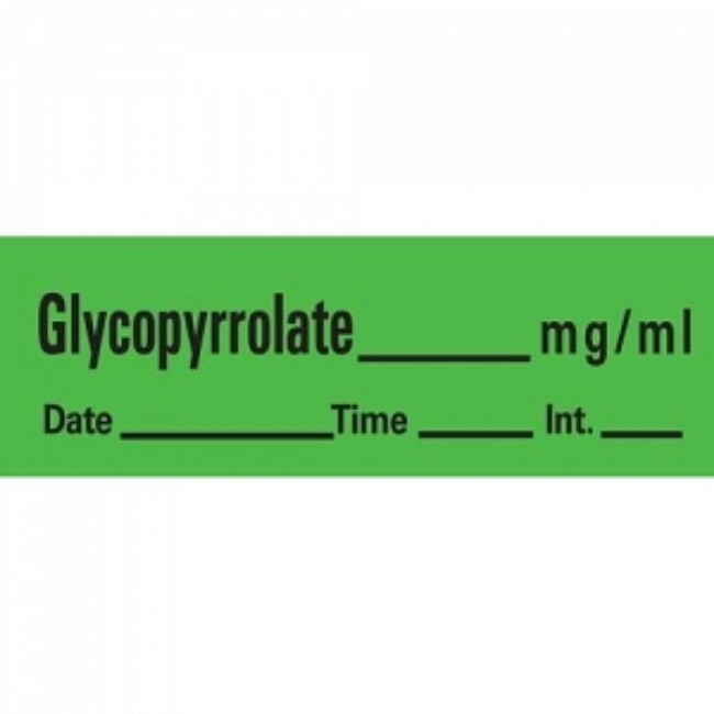 Tape   Glycopyrrolate   500 Green  1 5X0 5