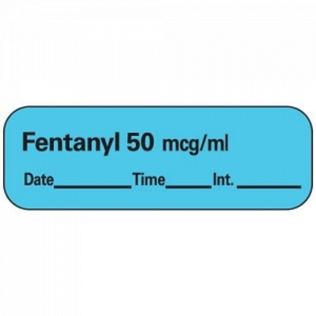 Label Fentanyl 50 Mcg Ml 1 1 2 X 1 2 Blu