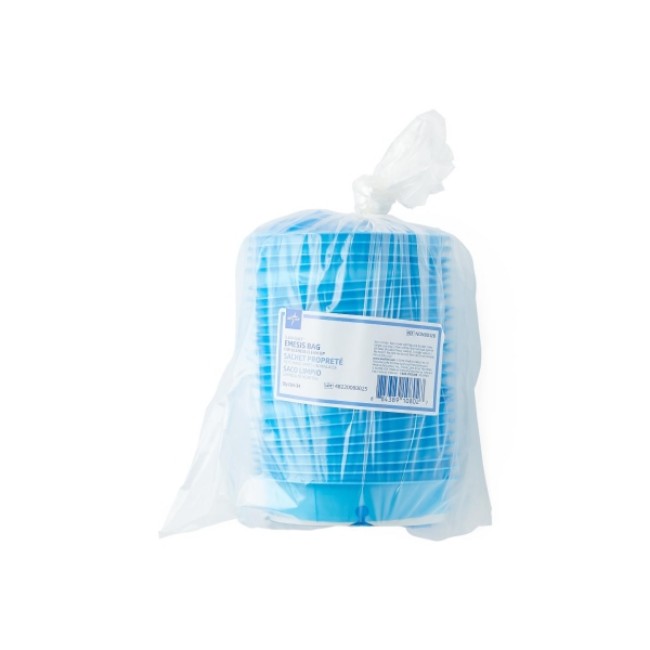 Emesis Bags  Emesis Bag With Rigid Plastic Ring   Graduated   Ldpe   Blue