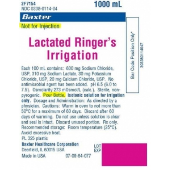 Solution  Lact Ring  Irrg  Btl  1000Ml