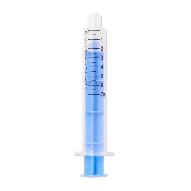Syringes  Loss Of Resistance Syringe With Luer Lock   Plastic   7 Cc