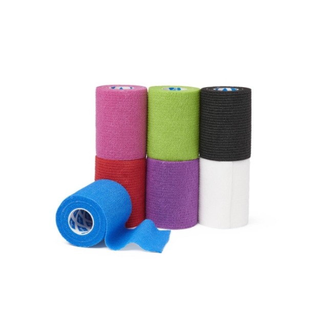 Bandages  Nonsterile Cohesive Bandage   Color Pack  Pink   Green   Black   Red   Purple   White   Blue   2  X 5 Yd   5 1 Cm X 4 6 M 