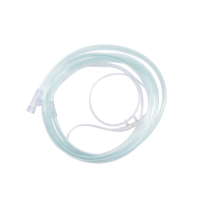 Respiratory Cannulas  Divided Cannula   Adult   7  Tubing   Male Connector