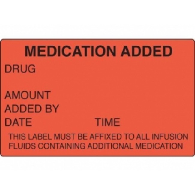 Label   Medication Added