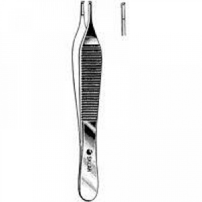 Forceps   Srg Adson 4 75In Plat 1X2 Teeth