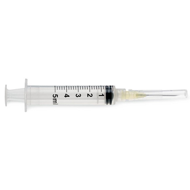 Syringes  Luer Lock Syringe With 20G X 1  Hypodermic Needle   5 Ml