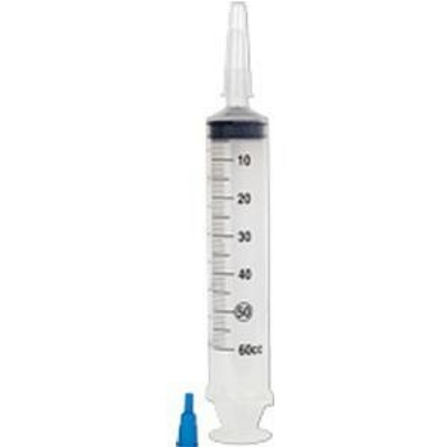 Syringe  Flat Top   Cath  W Tip Protec  60Ml