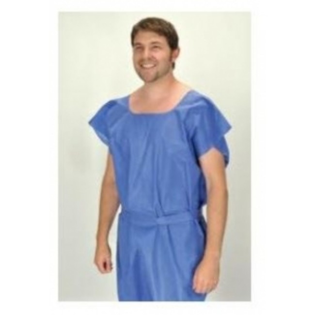 Gown  Patient  Nonwoven  Dark Blue  30X42