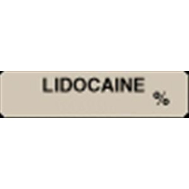 Label  Lidocaine  Gray  760 Rl