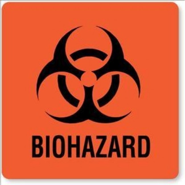 Label  Biohazard 3X3 Fl Red 50 Pk