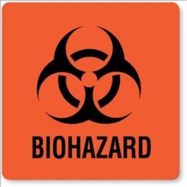 Label Biohazard 6 X 6  Pk Of 10