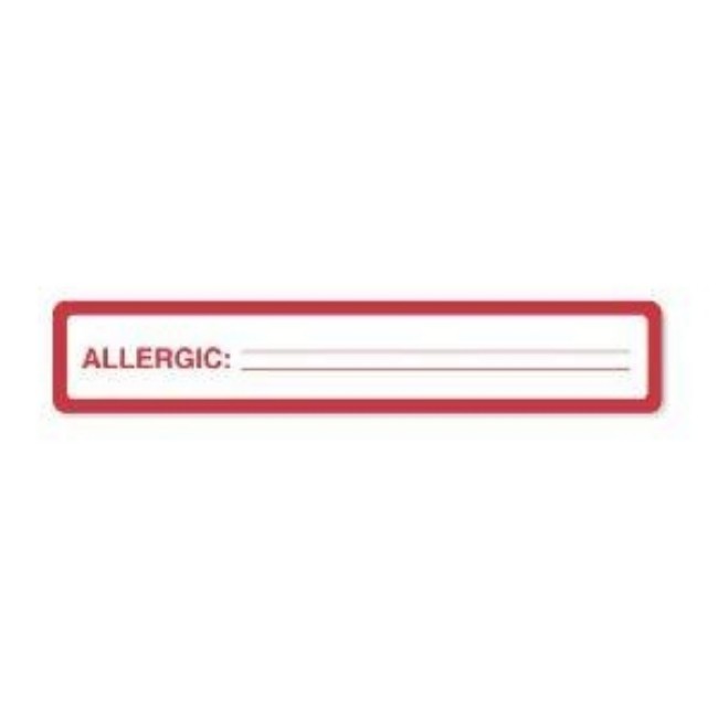 Label  Allergic  Wht 175 Roll