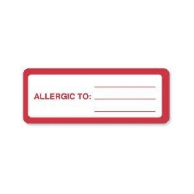 Label  Allergic To Wht 320 Roll