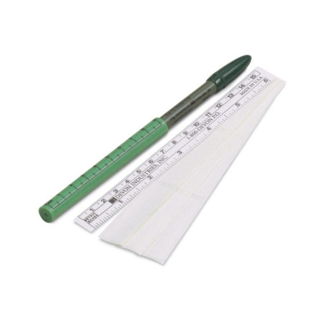 Markers  Surgical Skin Marker With Ruler Cap   Flexible Ruler   Labels   Dual Tip