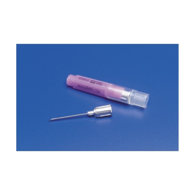 Needles  Monoject Rigid Pack Hypodermic Needle With  Regular Bevel And Aluminum Hub   Red   25G X 2 