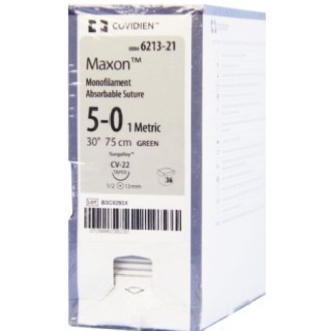 Sutures  Maxon Green Suture   Size 5 0   1 X 30   Cv 22 T 30 Needles