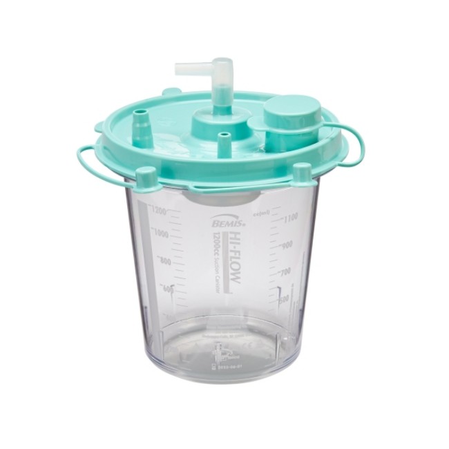 Suction Canisters  1200Cc Hi Flow Suction Canister With Aerostat Filter And Float Valve Shutoff