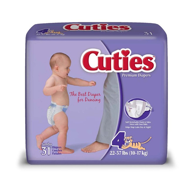 Diaper  Fq  Cuties Sz 4 Jumbo 4 31