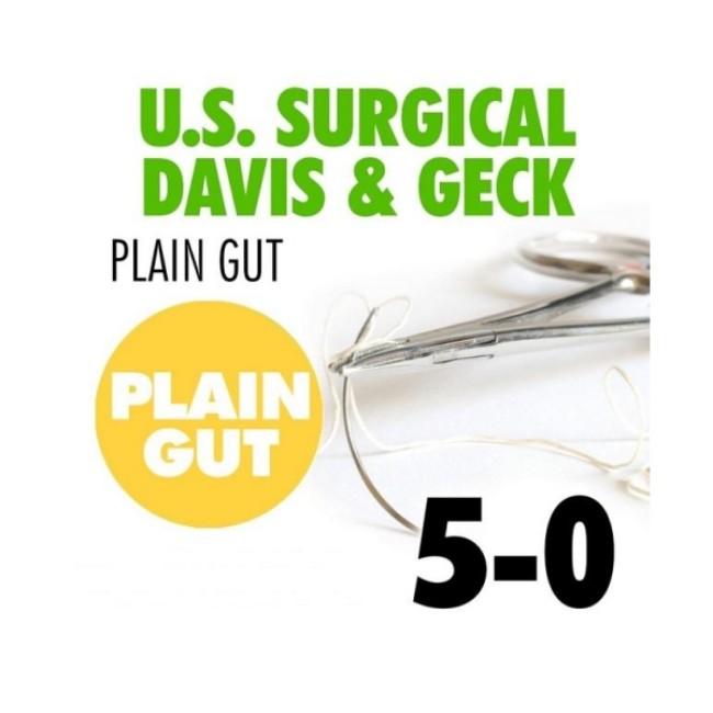 Sutures  Plain Gut Suture   Size 5 0   18   P 13 Needle