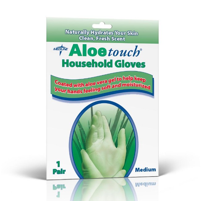 Glove  Housekeeping  Latex  Aloe  M