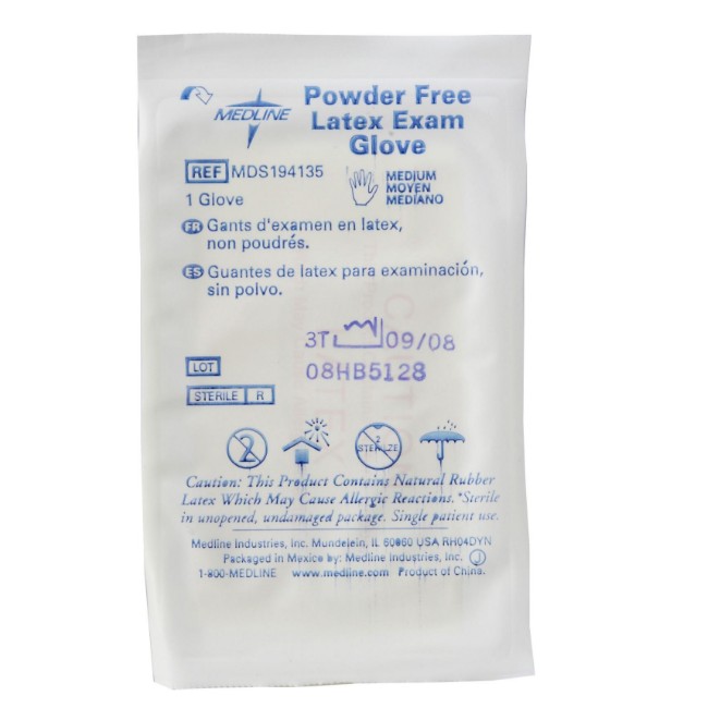 Glove  Exam  Latex  Pf  Sterile  Singles  Lg