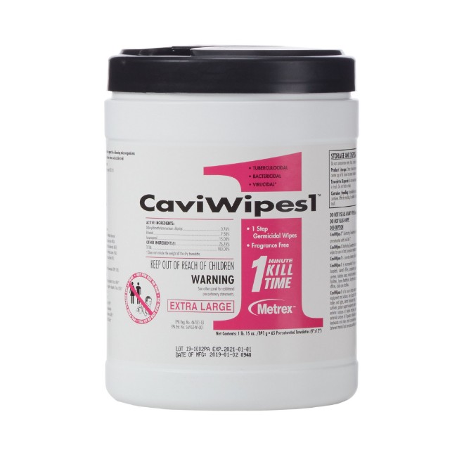 Wipes  CaviWipes1 Multi Purpose Wipe  Canister  Size XL  9  x 12 