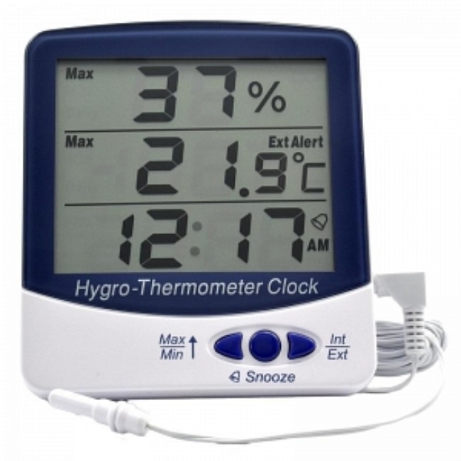 Thermometer   Clock   Alarm   W Vial