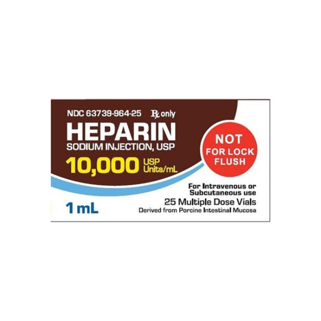 Injections  Heparin Sodium Injection   10  000 Units Ml   Multi Dose Vial   25 X 1 Ml