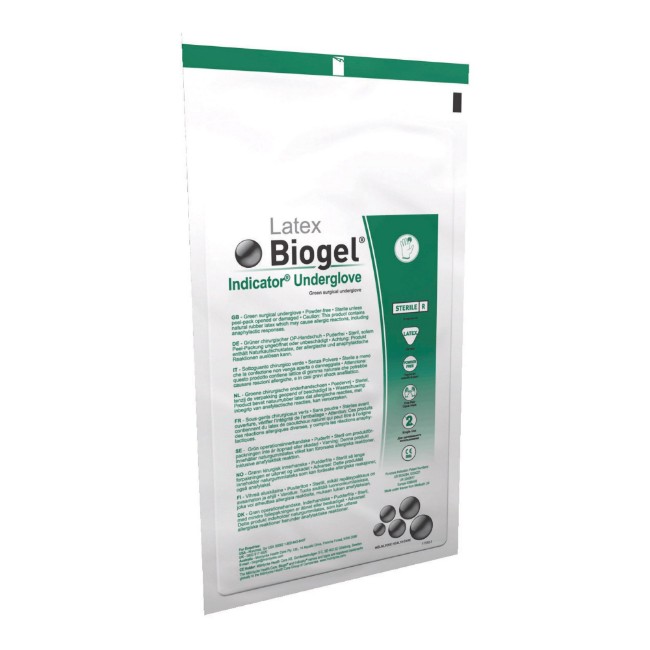 Gloves  Indicator Biogel Latex Surgical Gloves   Powder Free   Size 6 5