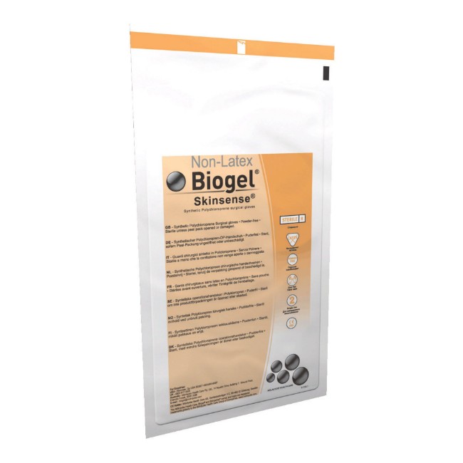 Gloves  Biogel Skinsense Sterile Powder Free Synthetic Surgical Gloves   Size 8 0