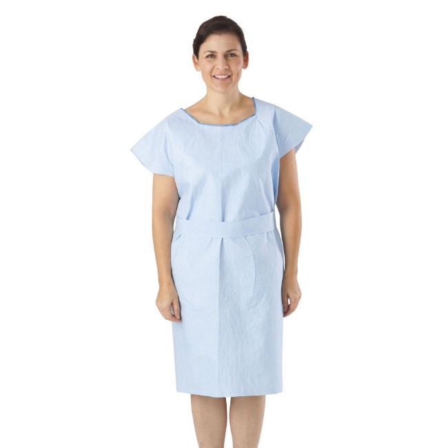 Gowns   Patient  Scrim Patient Gown   30  X 42   Blue