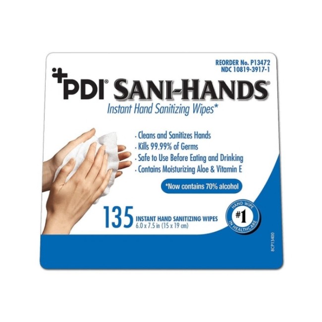 Hand Wipes  Sani Hands Wipe   Alcohol   Medium Canister   6  X 7 5 