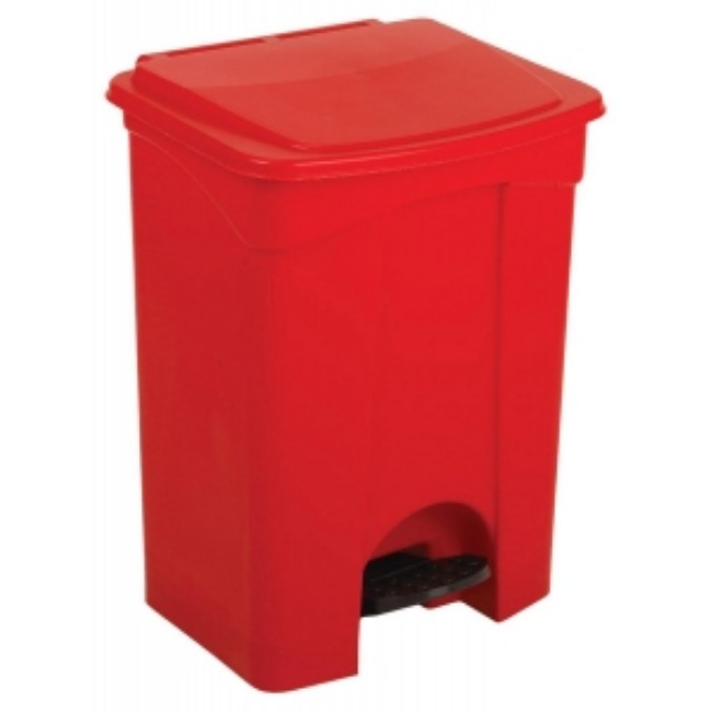 Can  Waste  Step On  Plastic  18 Gal  Red