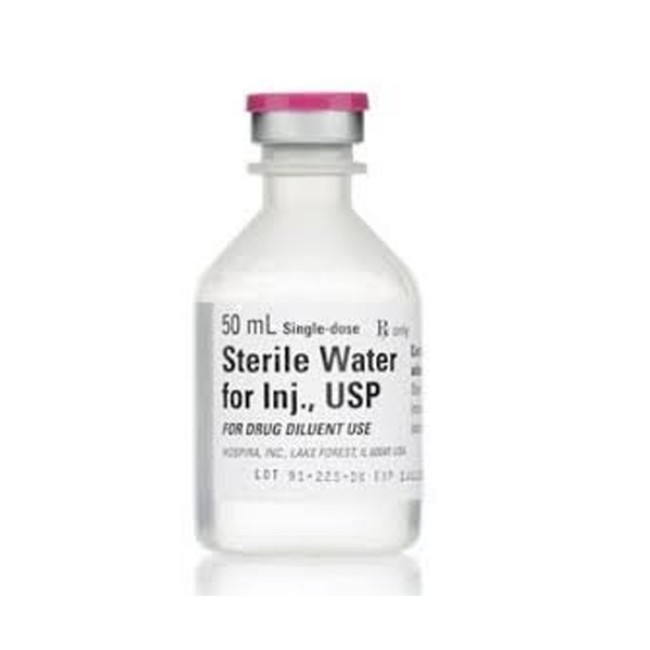 Diluent Water For Injection   Usp   Sterile   Single Dose Vial   50 Ml