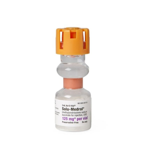 Injections  Solu Medrol Act O Vial Preservative Free Injection   125 Mg   25 X 2 Ml Single Dose Vial