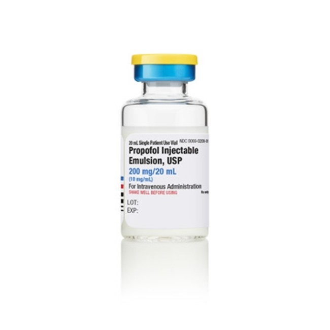 Injections  Propofol Injection   Single Dose Vial   10 Mg Ml   10 X 20 Ml