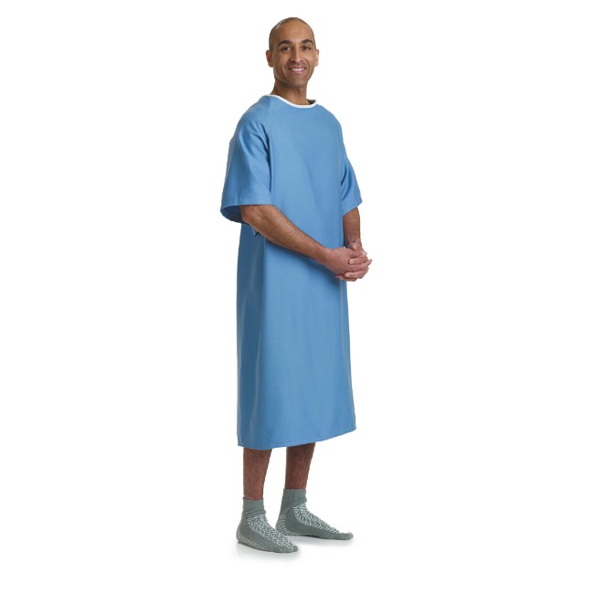 Gown   Patient Cloth Tie Blue