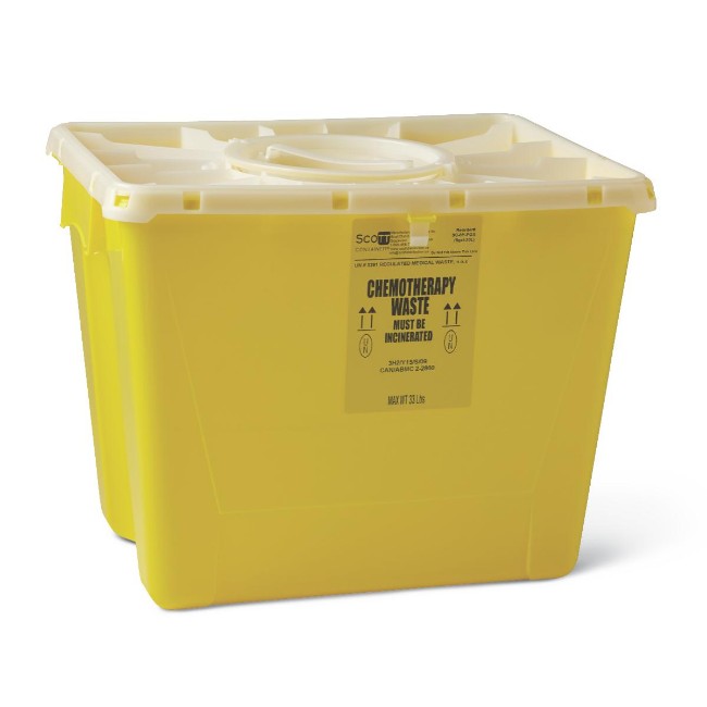 Container  Chemo  8 Gal  Port   Yellow   Pgii