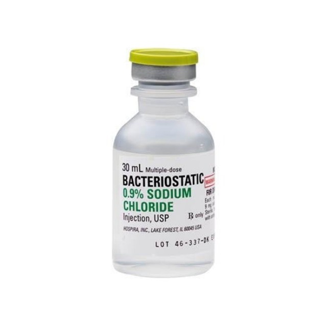 Solutions  Bacteriostatic Sodium Chloride Injection   0 9  Multidose Vial   30 Ml