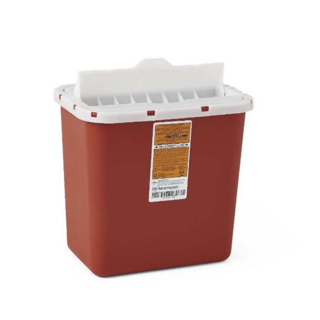 Sharps Container With Flap   Red   2 Gal 