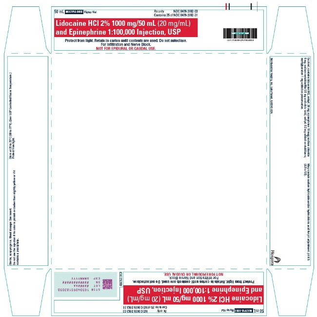 Injections  Lidocaine 2  and Epinephrine Injection  Multi Dose Vial  1 100 000  25 x 50 mL