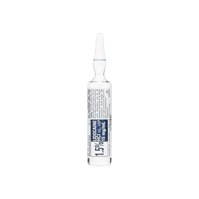 Injections  Lidocaine Hydrochloride Injection   1 5   Preservative Free   Glass Ampoule   Concentration 15 Mg Ml   300 Mg 20 Ml