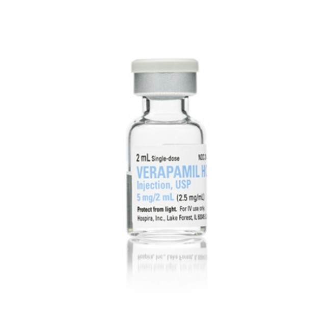 Injections  Verapamil Hydrochloride Injection  2 5 mg mL  25 x 2 mL Single Dose Vial