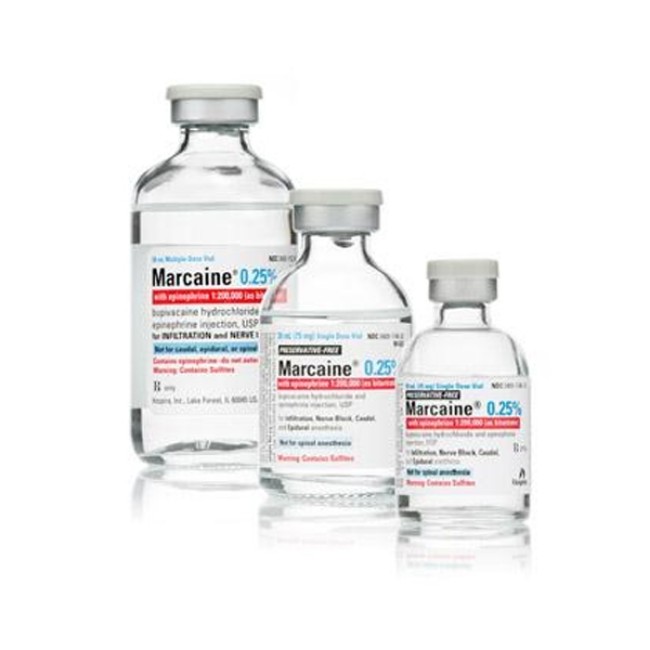 Anesthetics  Marcaine 0 25 Epi1 200000Single Dose Vial  10 X 10Ml