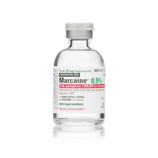 Anesthetics  Marcaine 0 5 Epi1 200  000Single Dose Vial  10 X 10Ml