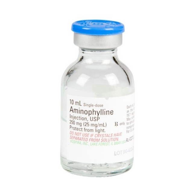 Injections  Aminophylline   25 Mg Ml Single Dose Vial   25 X 10 Ml