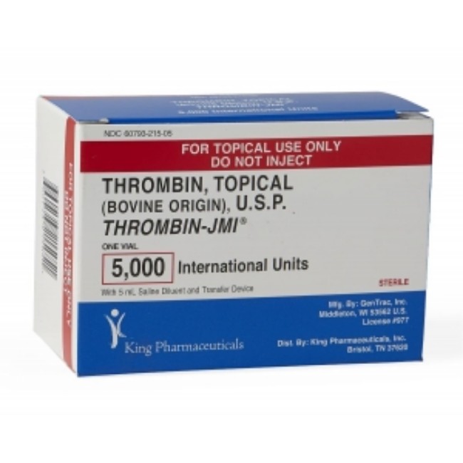 Injections  Thrombin Jmi Injection   5  000 Iu Vial With 5 Ml Diluent